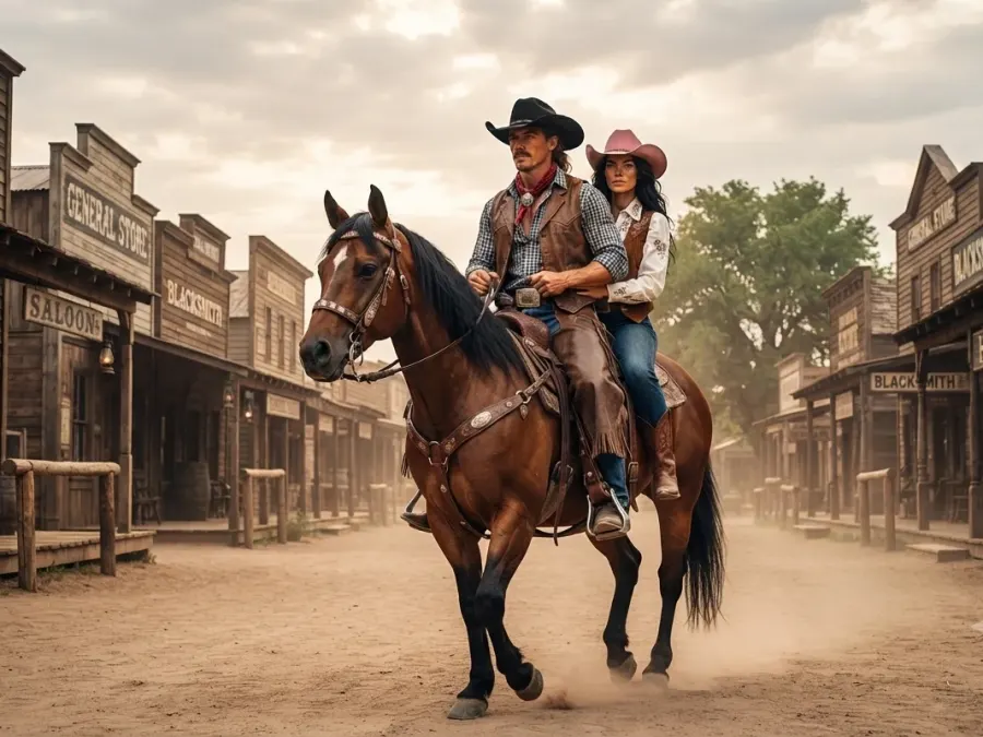 Cowboy in the City mit Cowgirl
