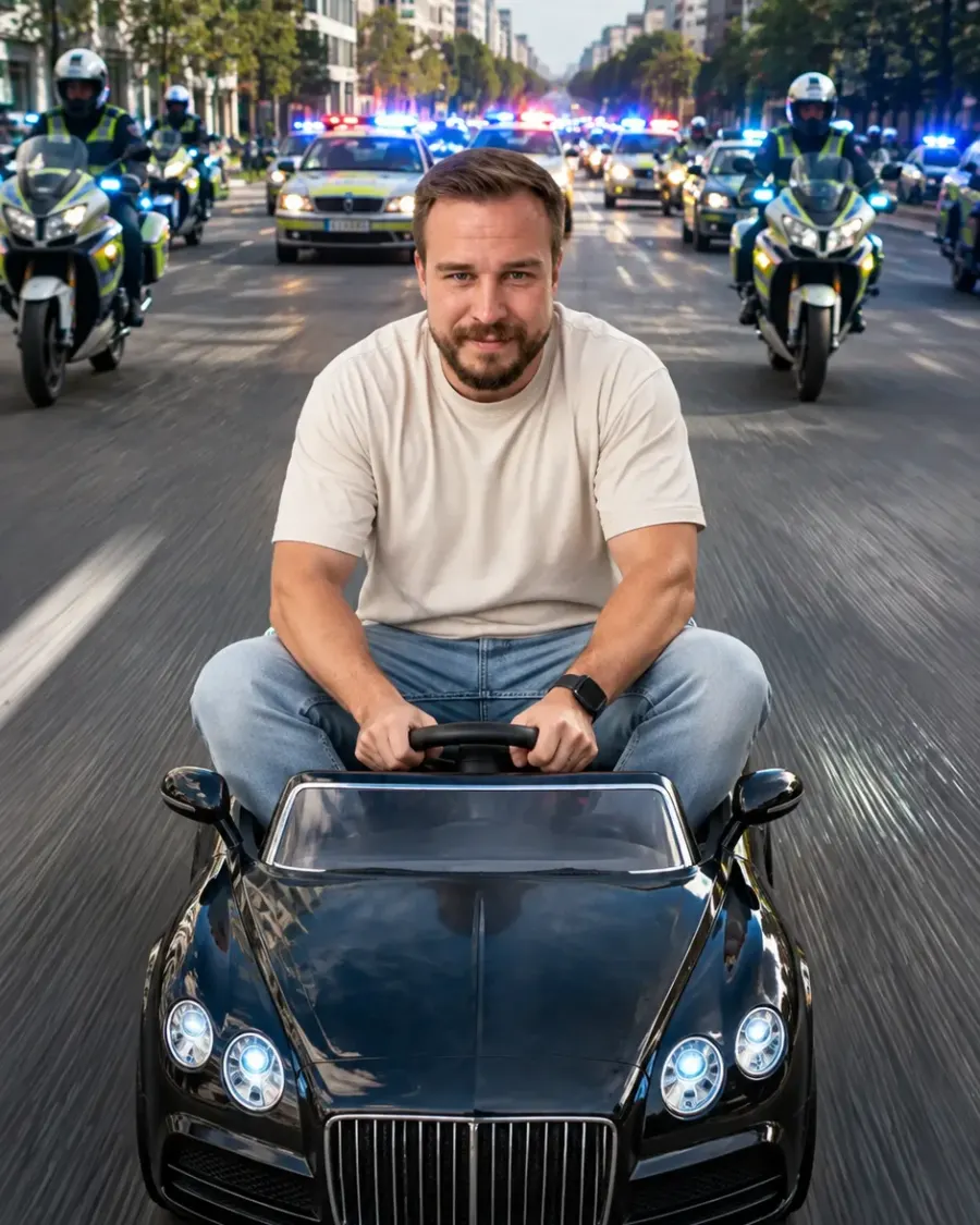 Verfolgungsjagd im Kinderauto