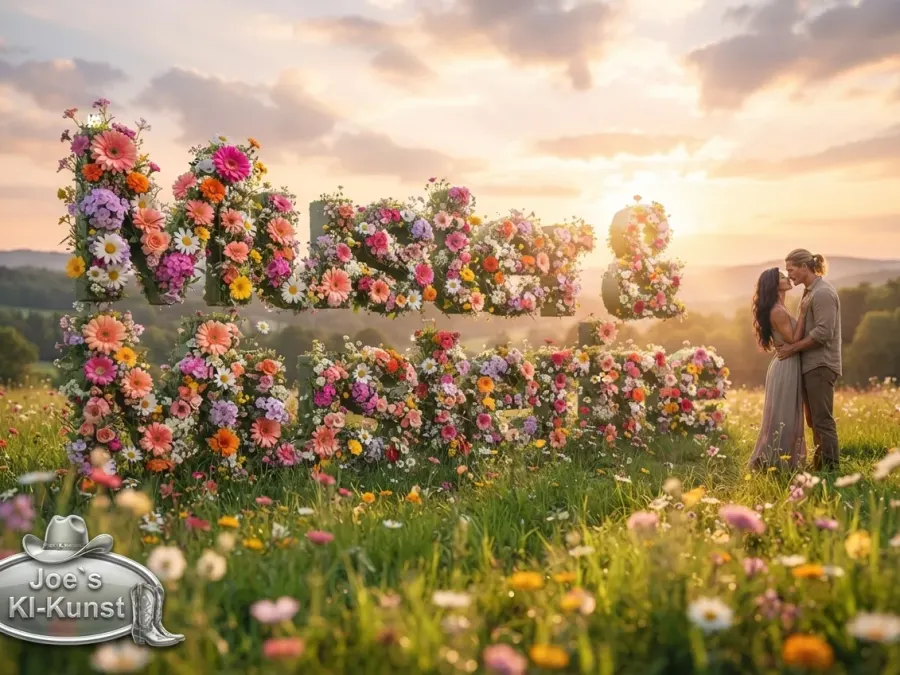 Symphonie aus Blumen und Liebe