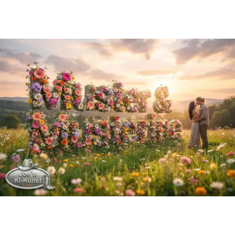 KI-Ergebnis zu Symphonie aus Blumen und Liebe