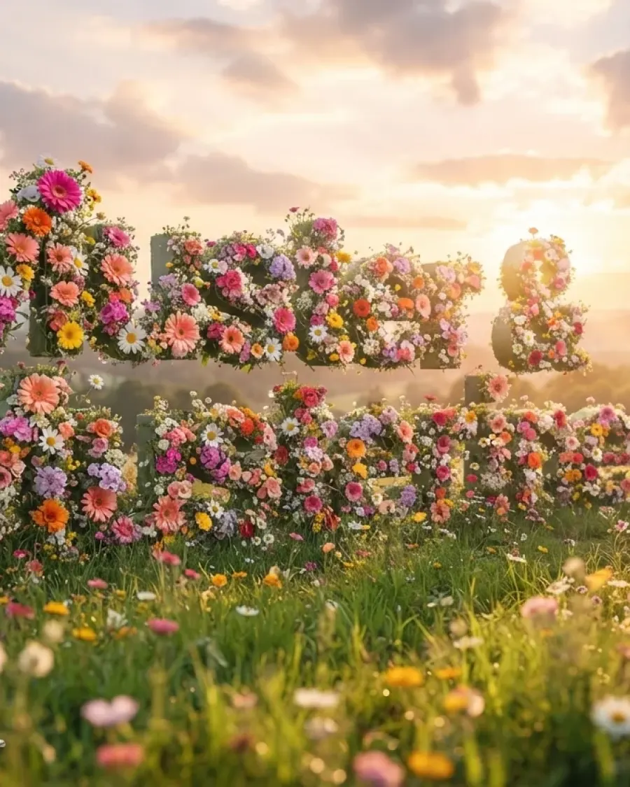 Symphonie aus Blumen und Liebe
