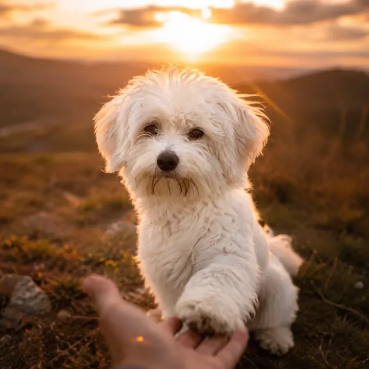 Ein Pfotenmoment im Abendlicht