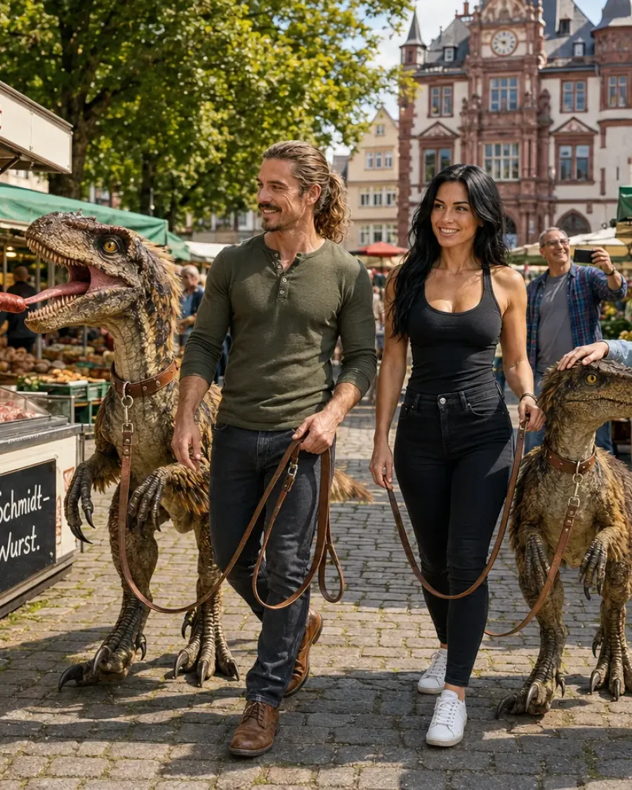 Flanieren mit Velociraptor