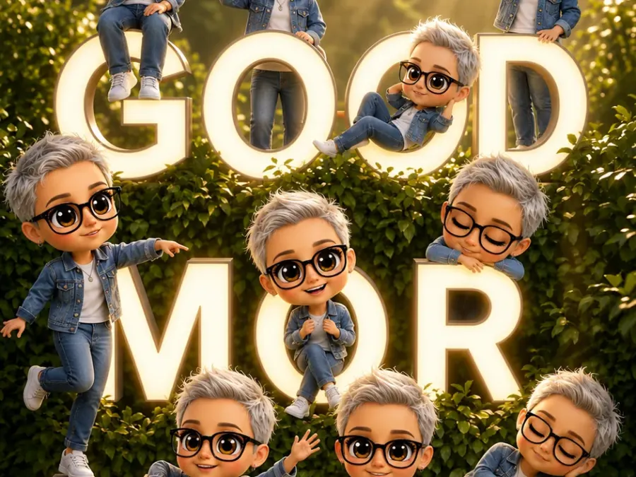 „GOOD MORNING – Deine eigene 3D-Chibi-Welt“ 🪶✨