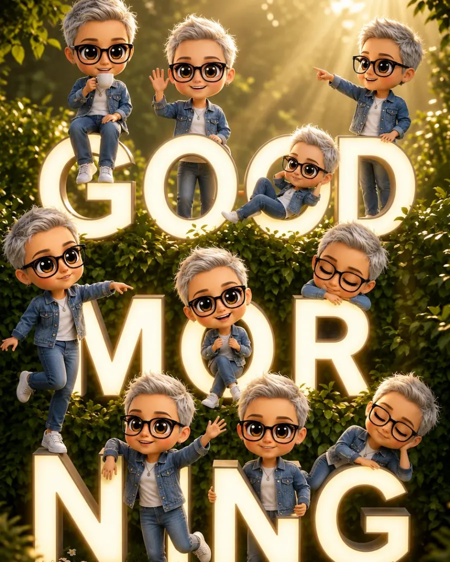 „GOOD MORNING – Deine eigene 3D-Chibi-Welt“ 🪶✨