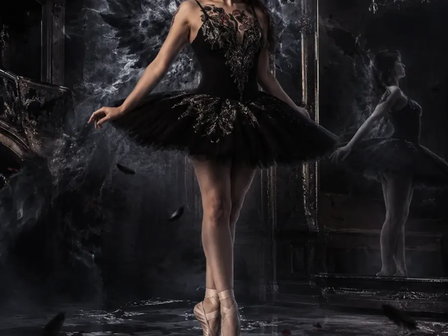 „Nicht jede Ballerina tanzt für Applaus. Manche tanzen mit ihren Dämonen – so anmutig, dass selbst die Dunkelheit innehält.“ 🖤