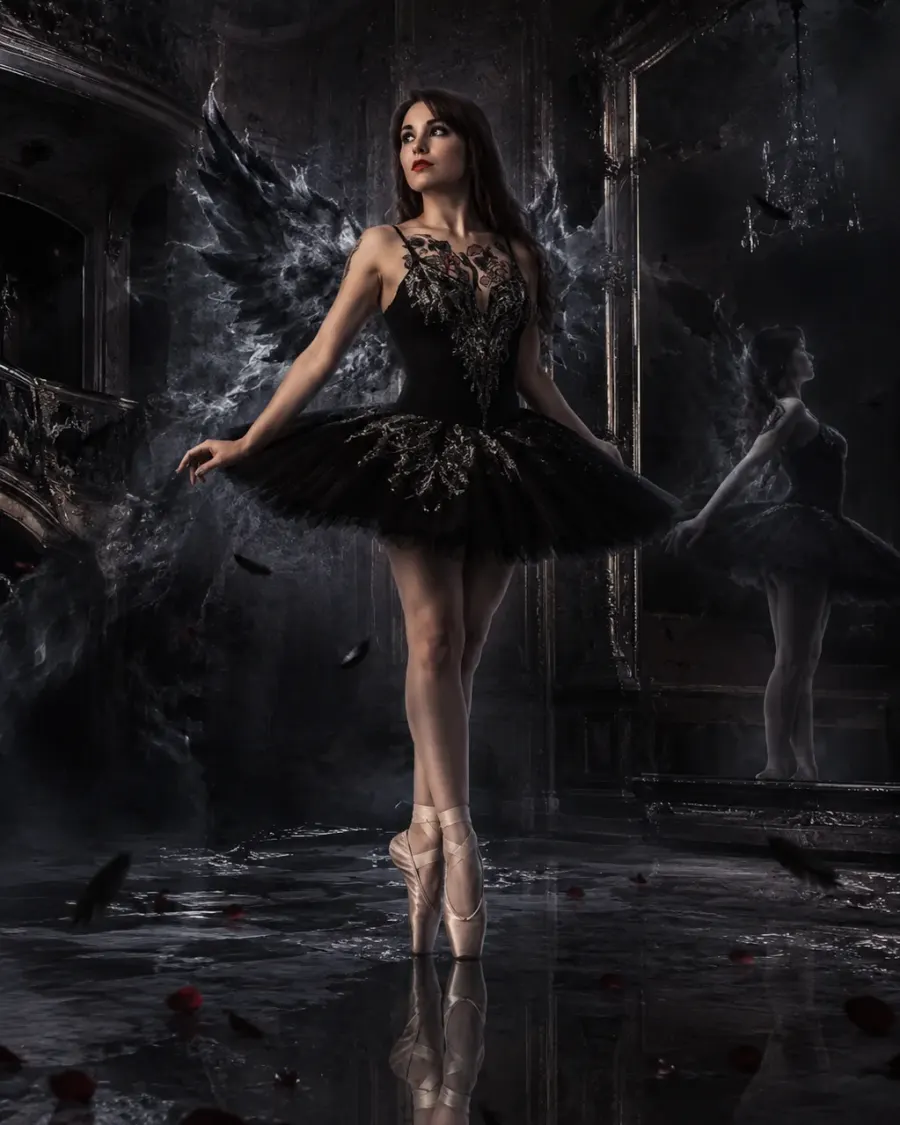 „Nicht jede Ballerina tanzt für Applaus. Manche tanzen mit ihren Dämonen – so anmutig, dass selbst die Dunkelheit innehält.“ 🖤