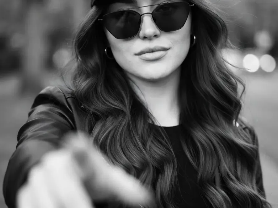 Urban Street Portrait in Black and White