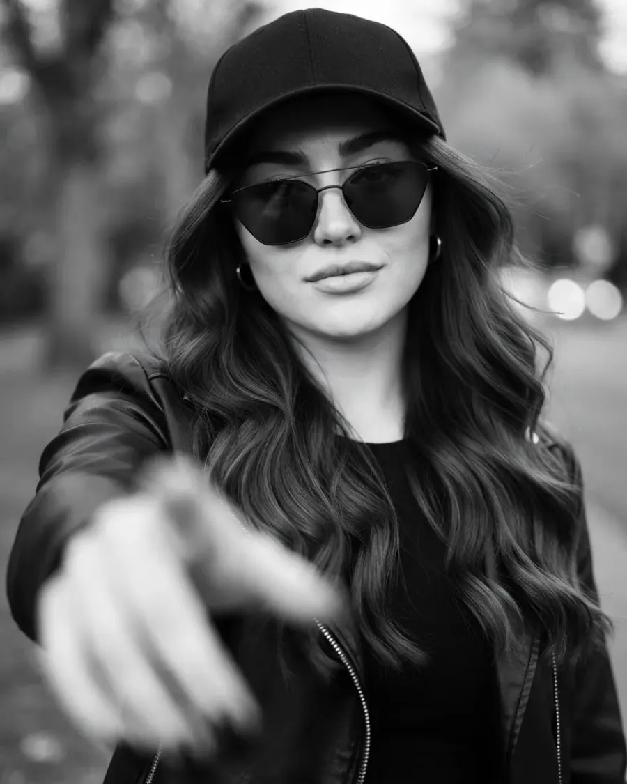 Urban Street Portrait in Black and White