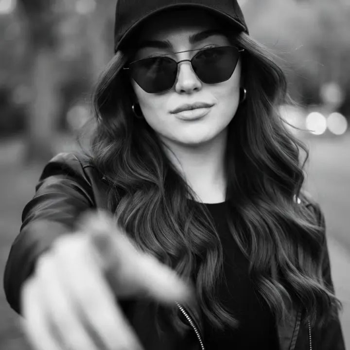 Urban Street Portrait in Black and White