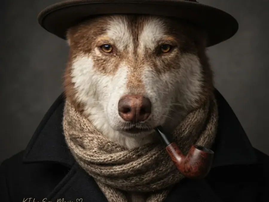 Porträt eines weisen Hundes 🐕