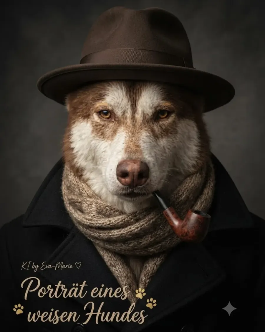 Porträt eines weisen Hundes 🐕