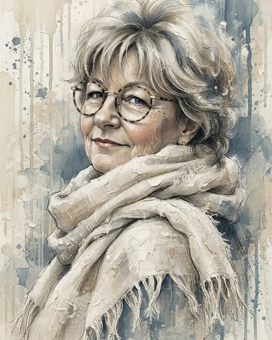 KI-Porträt einer eleganten Frau♡